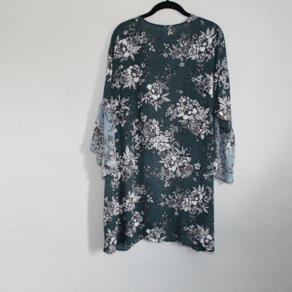 Maurices Floral Bell Sleeve Kimono Top H11345 - Picture 8 of 8